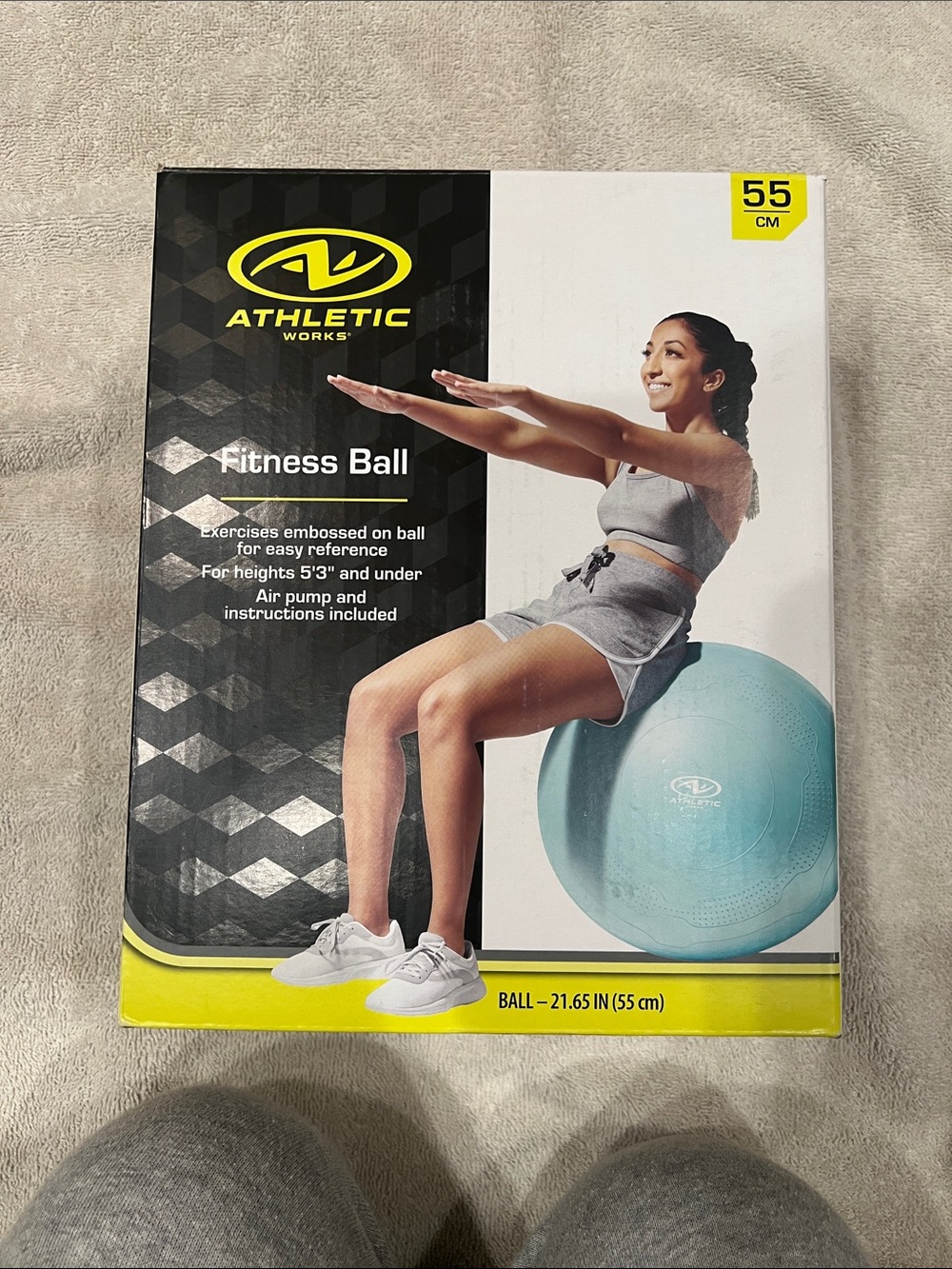 Athletic Works Blue Exercise Stability Ball